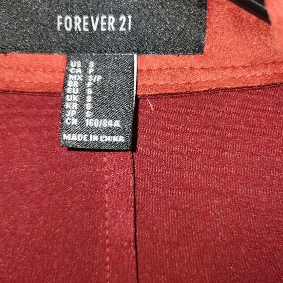 Forever 21 Women's Suede-Like Rust Trench Coat With Belt Size S - Picture 5 of 12